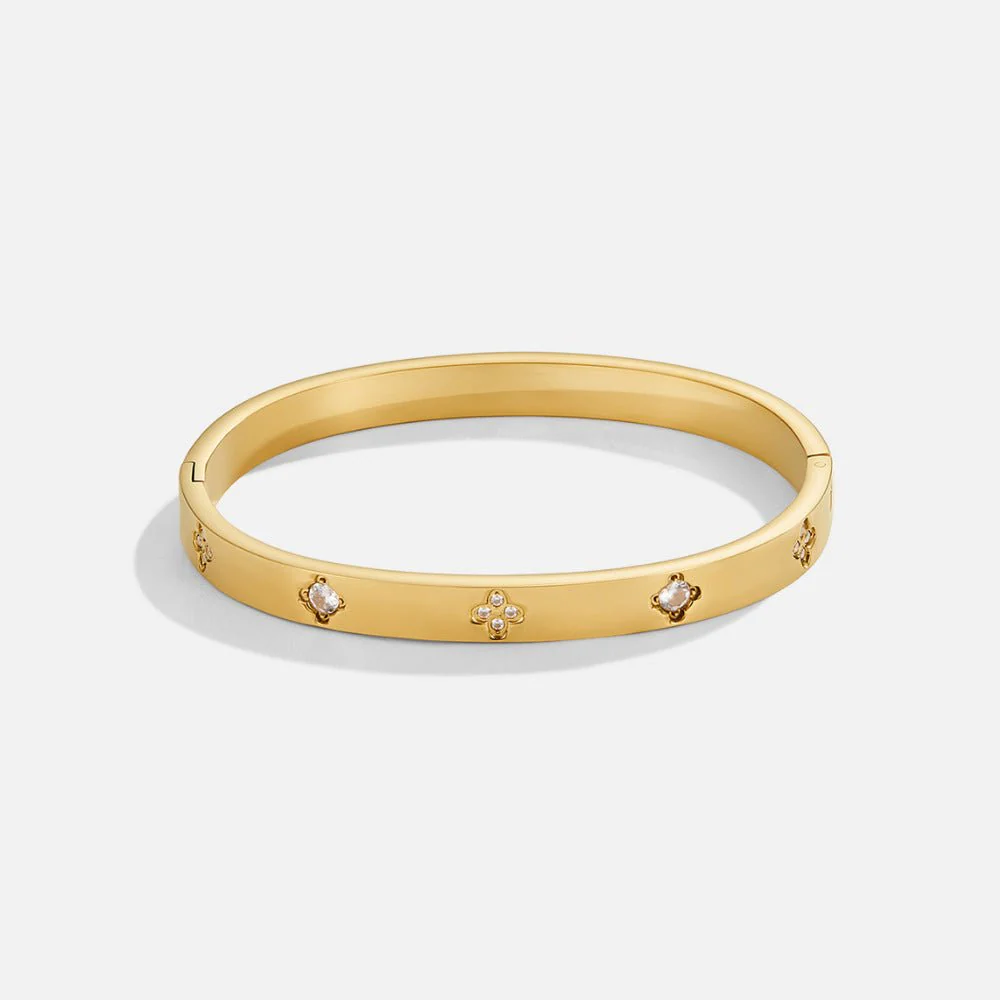 Gold Clover Bangle - Image 4