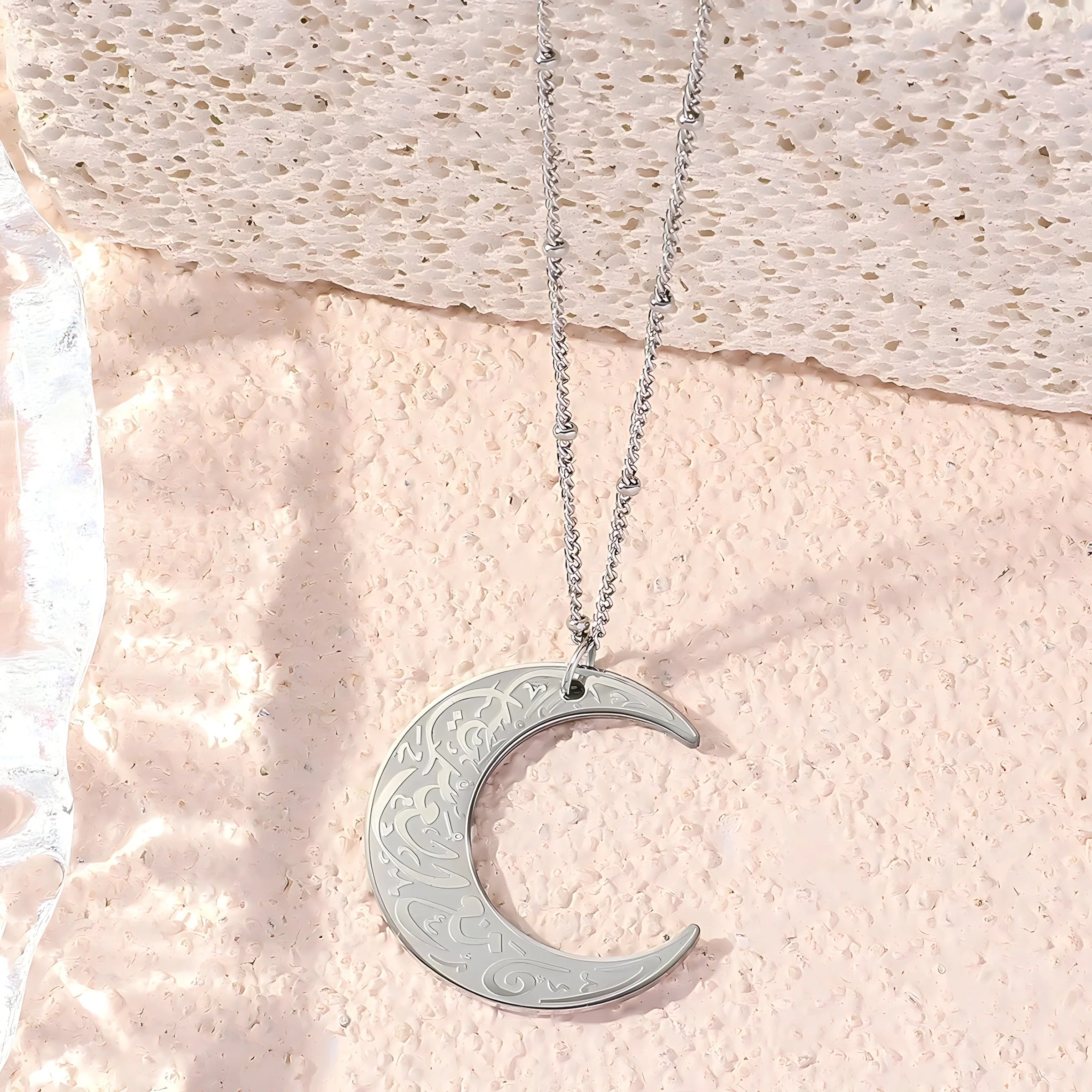 Hardship & Ease Crescent Necklace - Image 3
