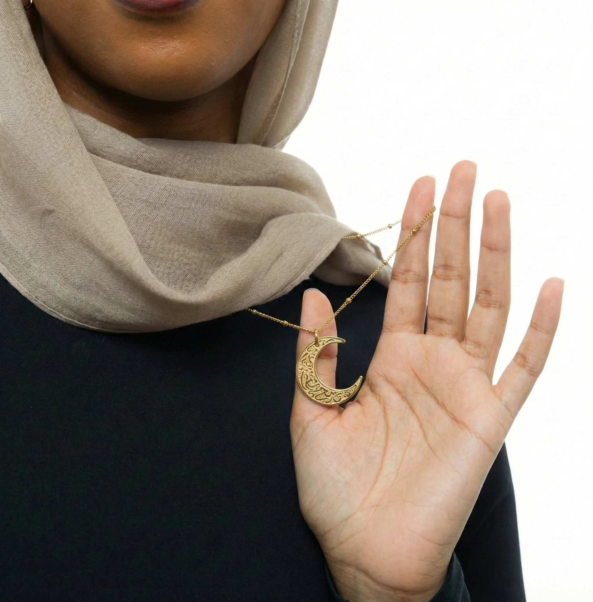 Hardship & Ease Crescent Necklace - Image 9