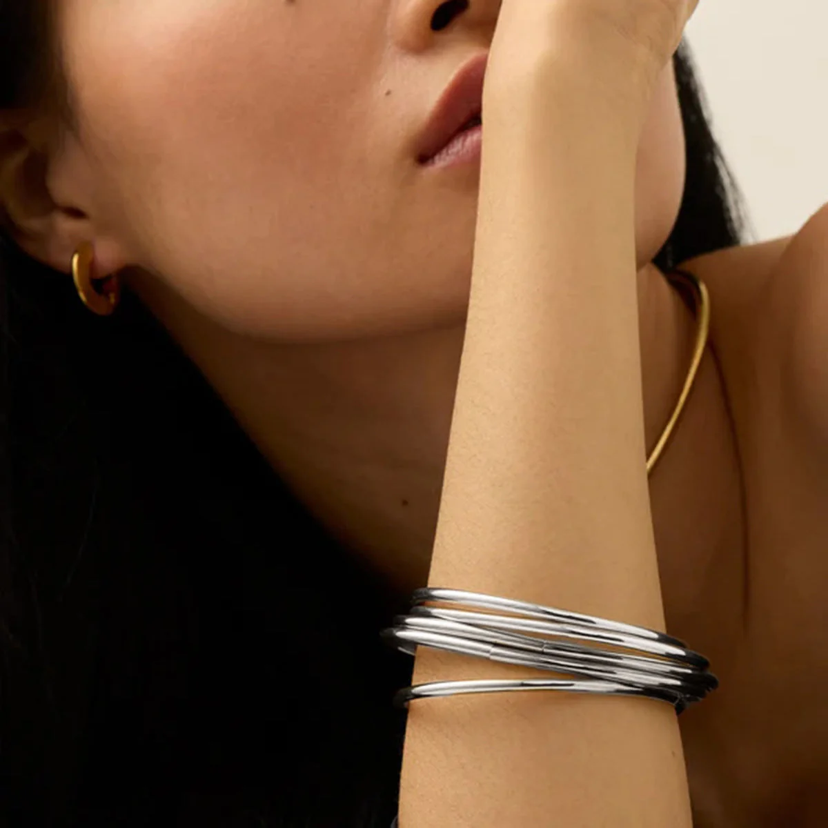 Shannon Gold Bangle Set - Image 6