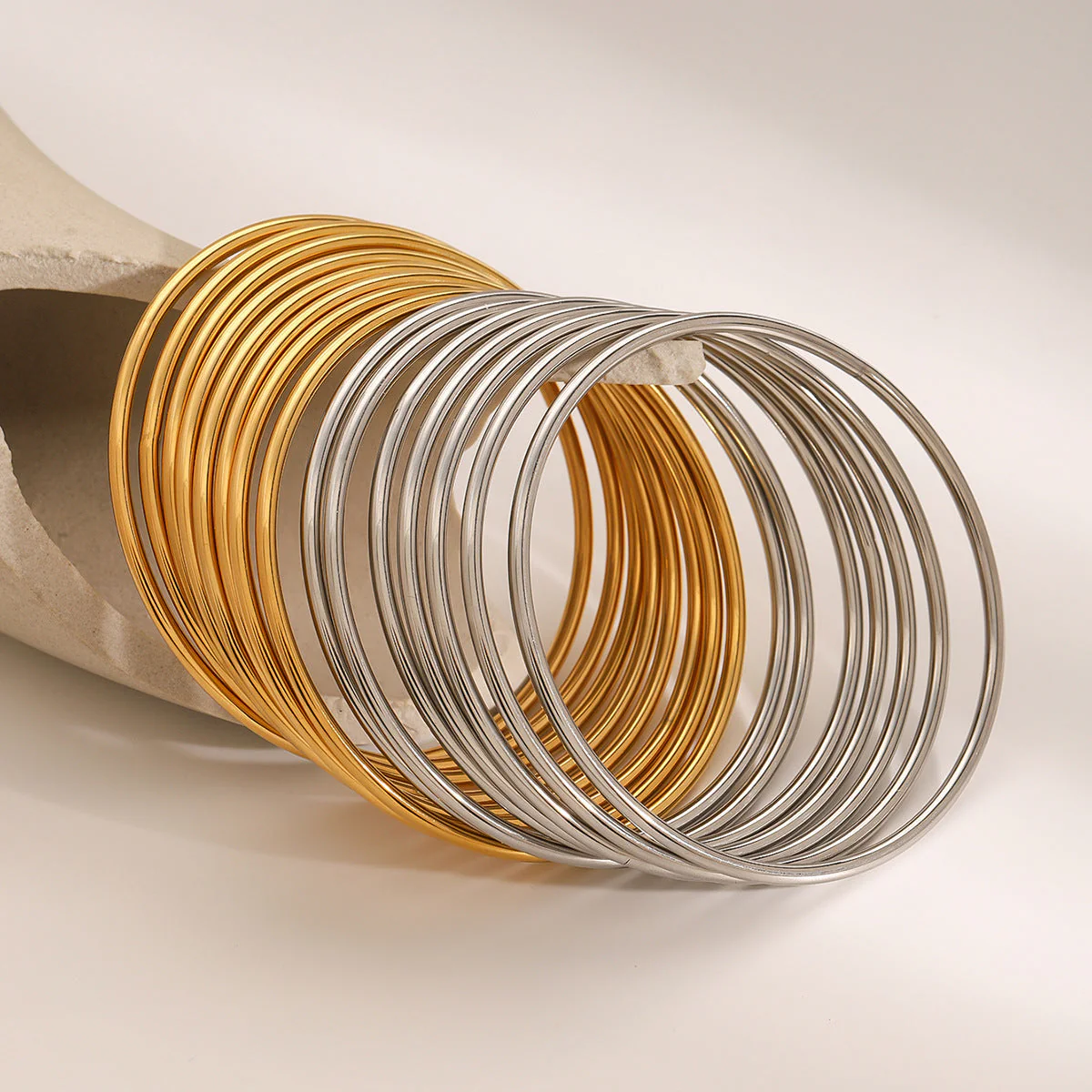 Shannon Gold Bangle Set - Image 8