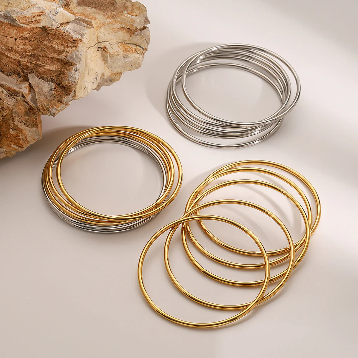Shannon Gold Bangle Set - Image 9
